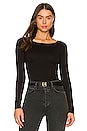 view 1 of 4 Fitted Long Sleeve Top in Black