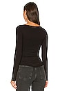 view 3 of 4 Fitted Long Sleeve Top in Black