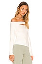 view 2 of 4 Cut Out Off Shoulder Top in White