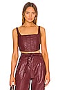 view 1 of 4 Bardot Corset Top in Burgundy
