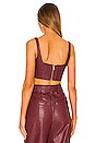 view 3 of 4 Bardot Corset Top in Burgundy