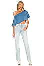 view 4 of 4 Cropped Off Shoulder Top in Soft Navy
