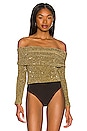 view 2 of 6 Fatima Bodysuit in Antique Gold