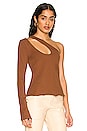 view 2 of 4 ТОП ONE SLEEVE in Brown