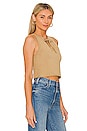 view 2 of 4 Faisal Keyhole Top in Tan