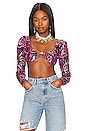 view 1 of 5 Lovers + Friends Elysian Cropped Top in Mariposa Multi