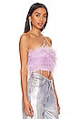 view 2 of 4 Lovers + Friends Marianne Feather Crop Top in Lavender