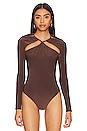 view 2 of 5 Delilah Bodysuit in Espresso Brown