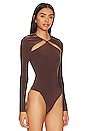 view 3 of 5 Delilah Bodysuit in Espresso Brown