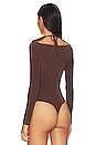 view 4 of 5 Delilah Bodysuit in Espresso Brown