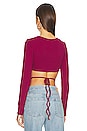 view 3 of 4 CAMISETA WAIST TIE in Wine Red