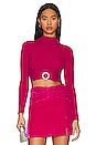view 1 of 5 Odilia Turtleneck Knit Top in Magenta