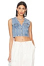 view 1 of 4 Dakota Denim Cropped Vest in West Cliff