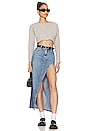 view 4 of 4 Keaton Cropped Top in Heather Grey