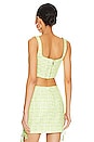 view 3 of 4 Avignon Bustier Top in Lime Green Tweed