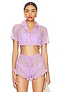 view 1 of 4 Daydreamer Crop Top in Lilac
