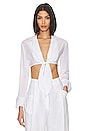 view 2 of 4 x Jetset Christina Noemi Cropped Beach Shirt in White