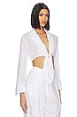 view 3 of 4 x Jetset Christina Noemi Cropped Beach Shirt in White