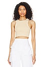 view 1 of 4 Claudia Cropped Knit Tank in Beige