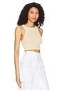 view 2 of 4 Claudia Cropped Knit Tank in Beige