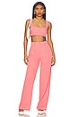 view 4 of 4 Sicily Crop Top in Coral Pink