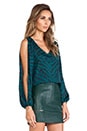 view 2 of 4 Daydream Blouse in Evergreen Animal