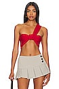 view 1 of 4 Wenda Rosette Crop Top in Summer Red