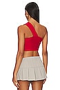 view 3 of 4 Wenda Rosette Crop Top in Summer Red