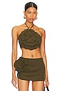 view 1 of 4 Zora Crop Top in Olive Green