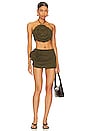 view 4 of 4 Zora Crop Top in Olive Green