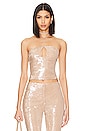 view 1 of 5 Stevie Sequin Top in Nude Neutral