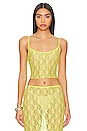 view 1 of 4 Lia Sheer Tank Top in Bright Yellow