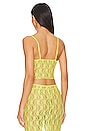 view 3 of 4 Lia Sheer Tank Top in Bright Yellow