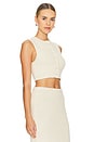view 2 of 5 Agnese Cropped Vest in Cream