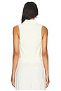 view 3 of 4 Esti Sleeveless Polo Vest Top in Cream