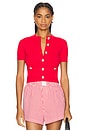 view 1 of 5 GILET ROMIE SHORT SLEEVE in Red