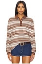 view 1 of 4 Lena Top in Brown & Ivory Stripe