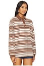 view 2 of 4 Lena Top in Brown & Ivory Stripe