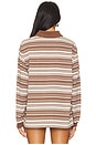 view 3 of 4 Lena Top in Brown & Ivory Stripe