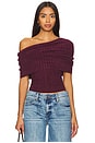 view 1 of 4 Gerda Off The Shoulder Top in Burgundy