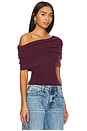 view 2 of 4 Gerda Off The Shoulder Top in Burgundy