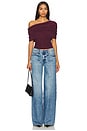 view 4 of 4 Gerda Off The Shoulder Top in Burgundy