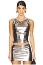 view 1 of 4 Liza Top in Silver Chrome