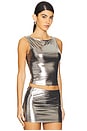 view 2 of 4 Liza Top in Silver Chrome