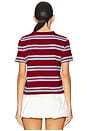 view 3 of 4 Lindsay Tee in Red & Blue Stripe
