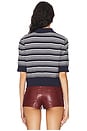 view 3 of 4 Sheeva Stripe Polo in Navy & Ivory