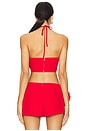 view 3 of 4 Zora Crop Top in Red