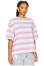 view 2 of 4 Devon Tee in Pink Multi Stripe
