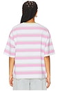 view 3 of 4 Devon Tee in Pink Multi Stripe