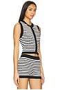 view 2 of 5 Elery Vest in Black & White
